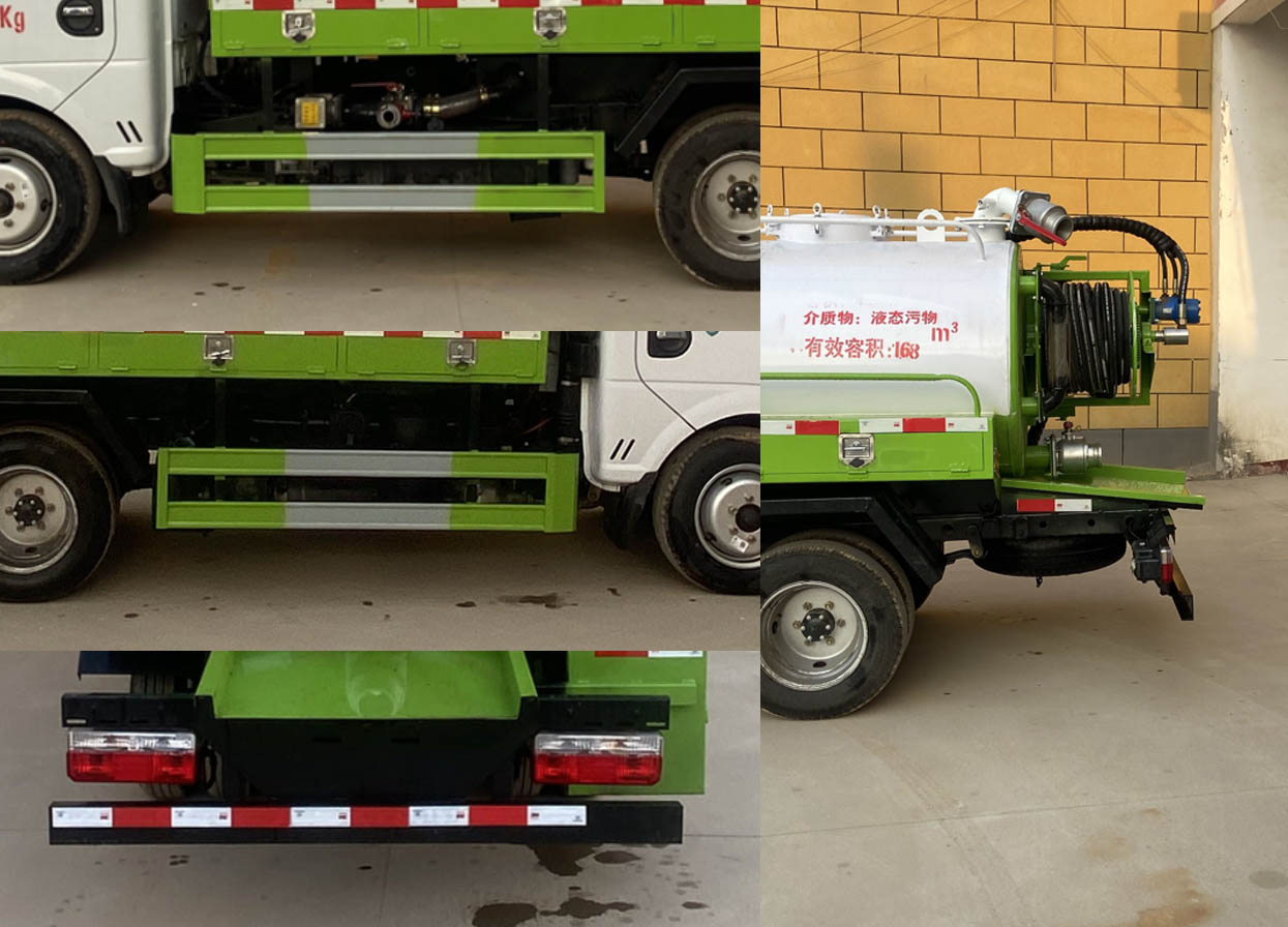 Small scale cleaning and suction truck